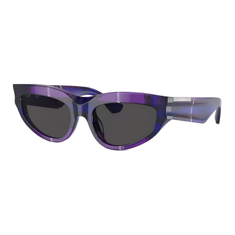 

Burberry Temple Logo Cat s Eye Sunglasses Women s Purple 55 фиолетовый
