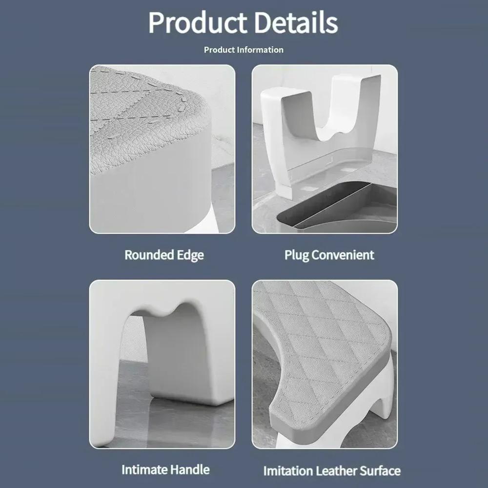 Toilettenhocker Verdickt Anti-Rutsch Kinder Ältere U-förmig Badezimmer PP Fußstütze Hocker