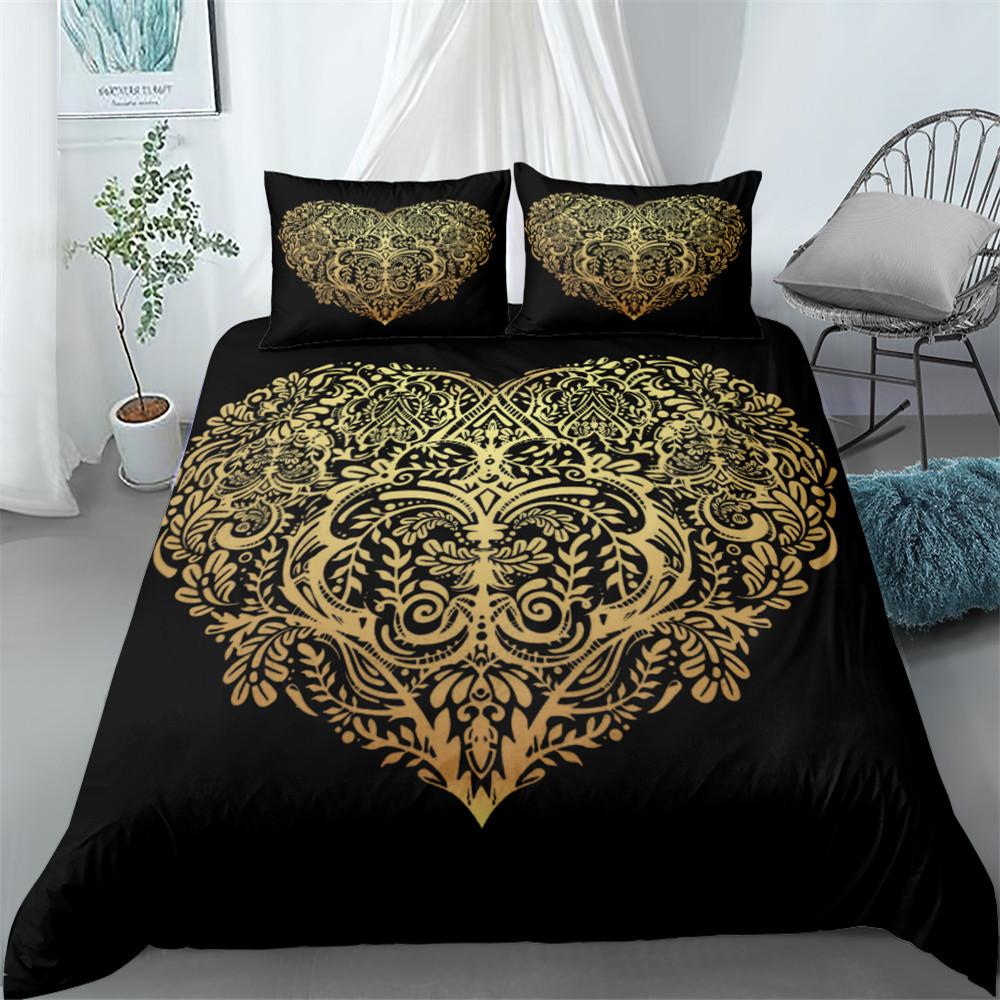 Gold Duvet Cover Bedding Set 240x220 Twin Queen King Size Comforter Double Bed Quilt Cover 135 Euro Bed Linen 2 Bedrooms 200x200