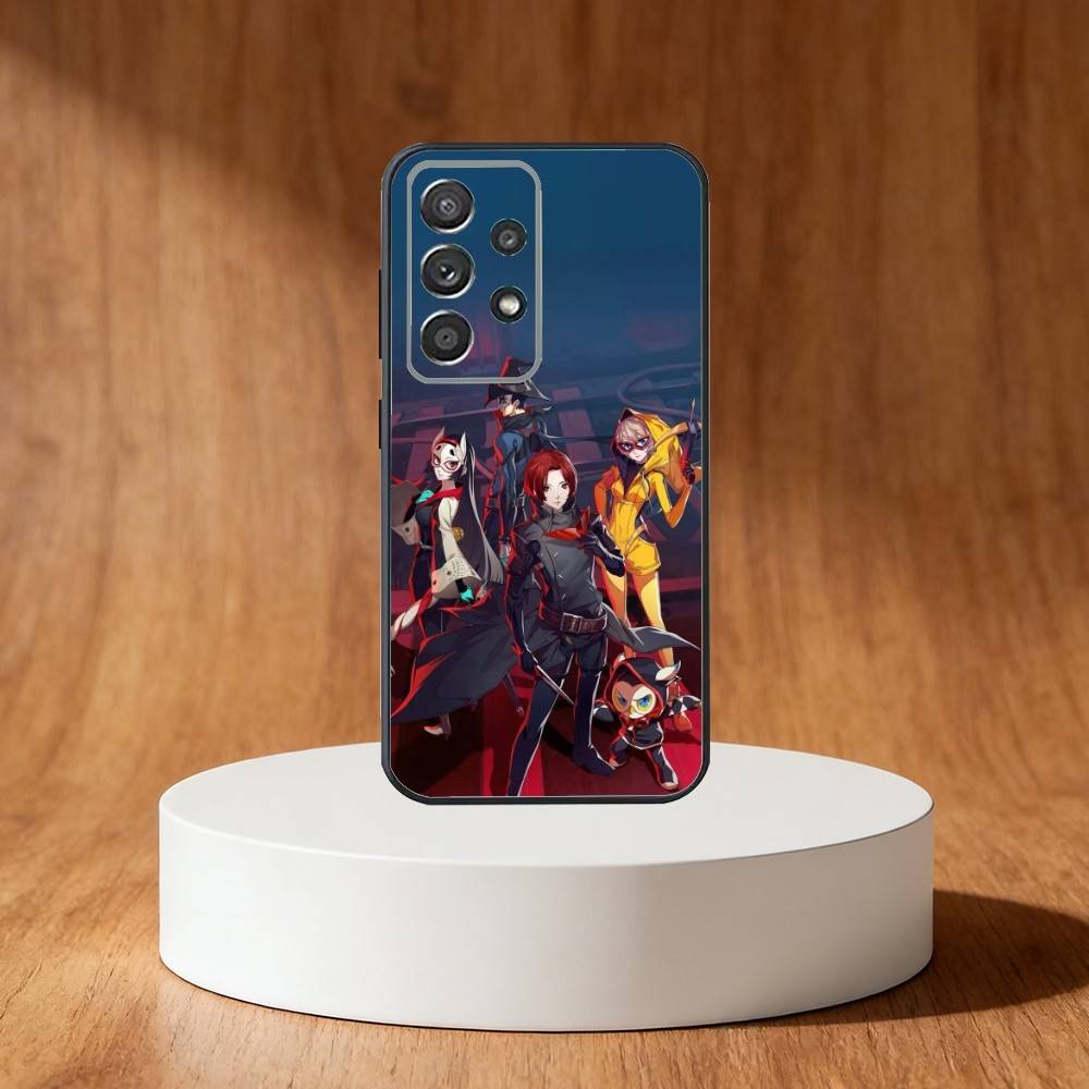 Game P-Persona 5 Phone Case For Samsung S25,S24,S21,S22,S23,S30,Ultra,S20,Plus,Fe,Note,10,9,5G Black Cover