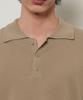 GENERALIDEA Man Temperature Cut Cool Button Collar Half Knit [Taupe] / Gf2Mkp013
