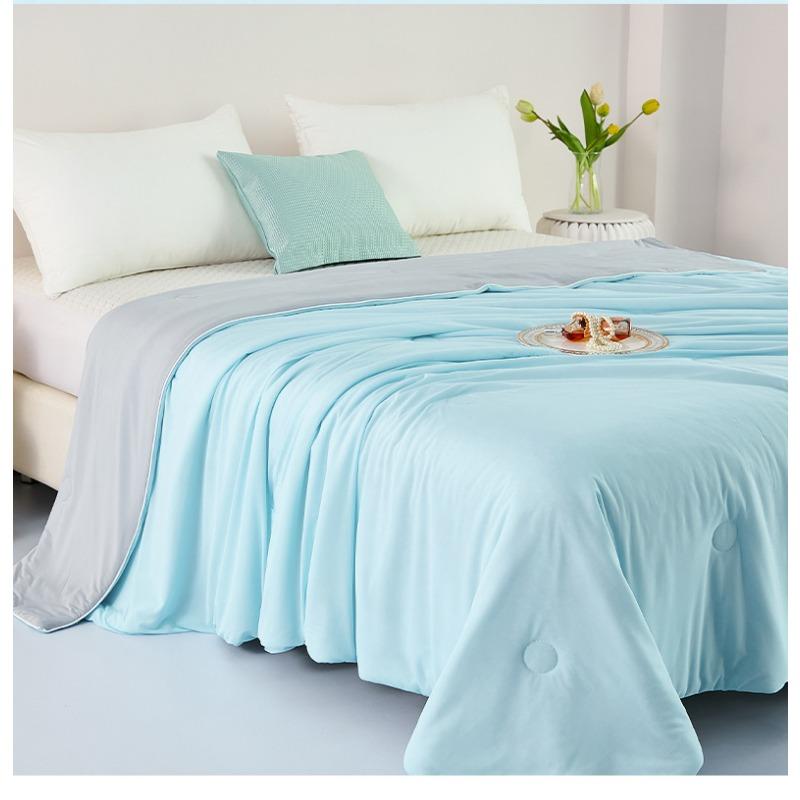 Coperta Rinfrescante Estiva in Seta Colore Unito Lavabile in Lavatrice Coperta per Ambienti Condizionati Singola per Dormitorio Coperta Estiva in Seta Ghiacciata