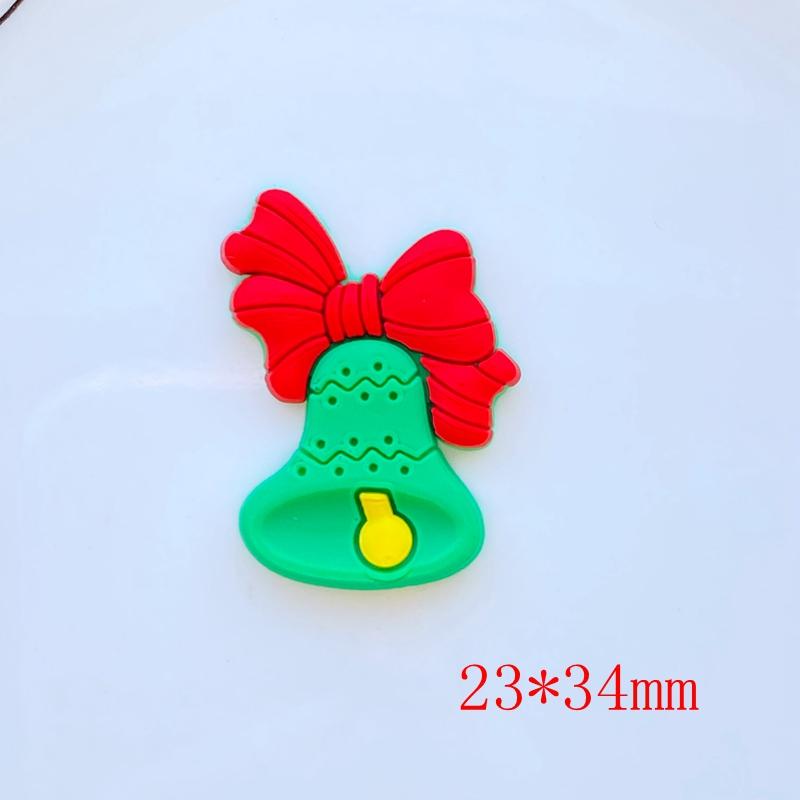 20pcs New Pattern Cute Cartoon Christmas PVC Flexible Glue Flat Back DIY Scrapbook Embellishment Phone Craft Decoration L88