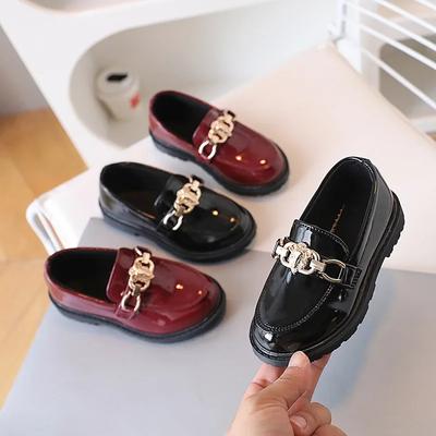 Chaussure Fille Nouvelle Mode Chaussures de Princesse Chaussures d'École Fille Robes de Fête Enfants Chaussures en Cuir Verni Fille