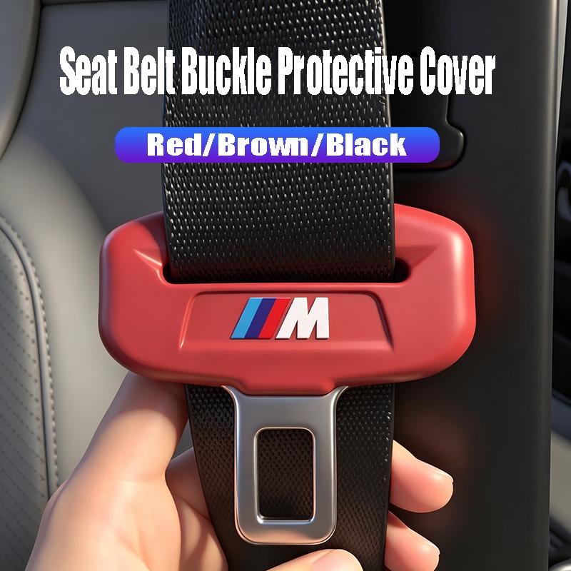 2026New Car Interior Soft Touch Seat Belt Buckle Protective Cover For BMW X1 X2 X3 X5 X4 X6 X7 iX3 F20 F10 F07 Accessories