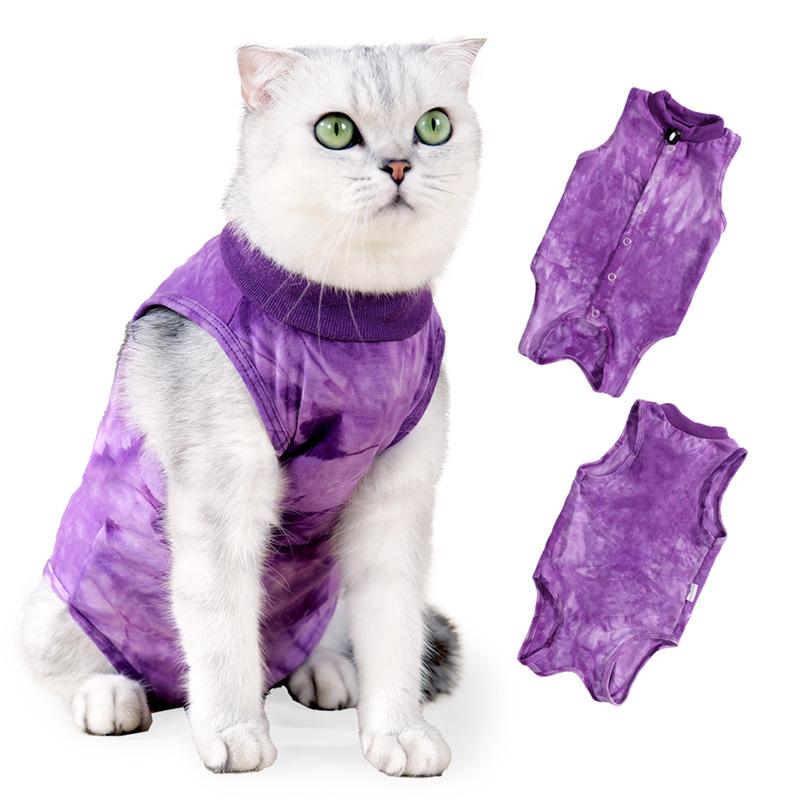 Breathable Cat Neutering Suit: Easy Snap-On Recovery Wear