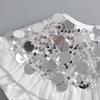 Sophisticated Sparkling Sequins Cape False Collar Elegant Pleated Ruffled Layering Shawl Clothing Accessory for Dress