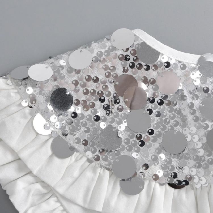 Sophisticated Sparkling Sequins Cape False Collar Elegant Pleated Ruffled Layering Shawl Clothing Accessory for Dress