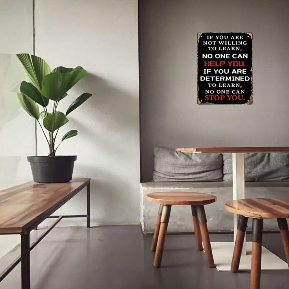 Vintage Metal Tin Sign Wall Art Motivational Quote Decor 8x12 Inch