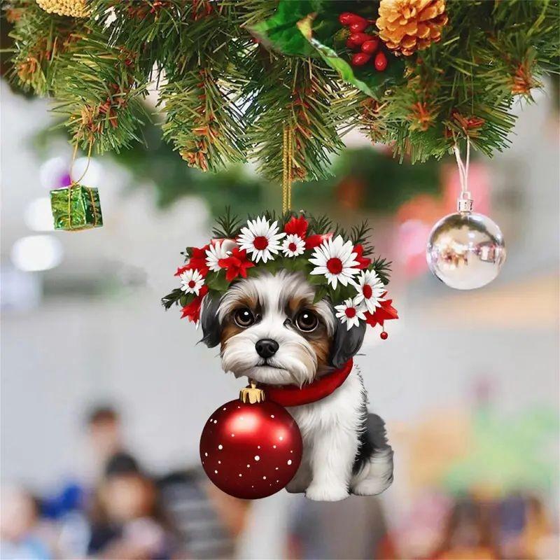 Creative Christmas Cat Car Charm Acrylic Cute Backpack Decoration For Auto Styling