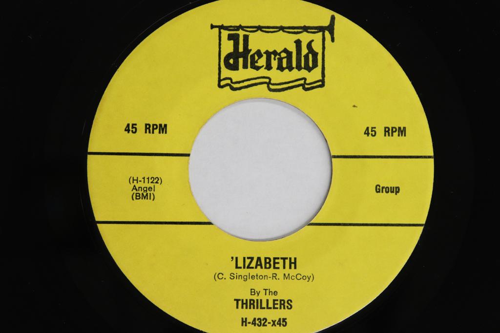 7inch Record THRILLERS - 'lizabeth / Please Talk To Me H432X45 HERALD US Rock Used