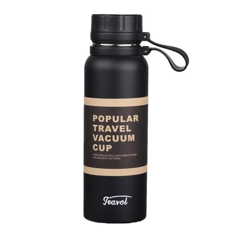 Thermos Cups 304 Stainless Steel Vacuum Cup Silicone Handle 850ML Large Capacity Thermos Water Kettle with Tea Net Outdoor Travel Drinkware 5 Colors