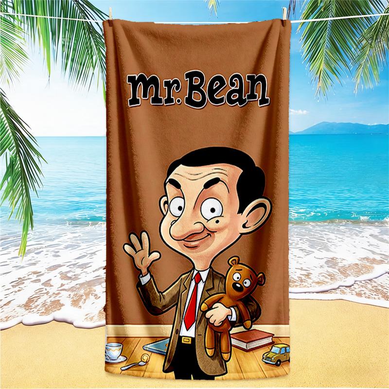1pz Telo Mare Avventure Video di Mr Bean, Telo Mare Assorbente ad Asciugatura Rapida, Telo Mare per Sport all'Aperto Nuoto, Morbido e Confortevole Y73044