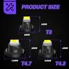 UHUASENG 6PCS T3 T4.2 T4.7 T4 Bulb Instrument Meter Led Dashboard Car Neo Wedge Switch Radio Warning Indicator Panel Lamp Lights License Plate Lights