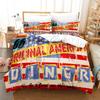 Home Textile Route66 Quilt Cover 3D Digital Printing Three-Piece Set