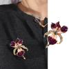 Sparkling Iris Flower Brooch Jewelry Plants Badge Luxury Enamel Lapel Pin  Suit