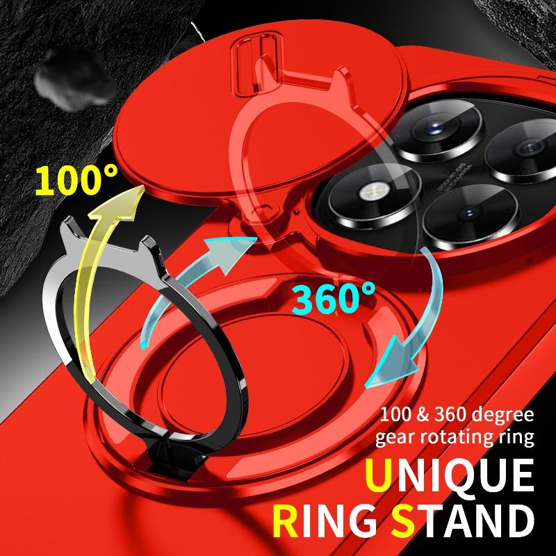 Slide Camera Protect Phone Case For Xiaomi Redmi Note 14 13 Pro Plus 14C 13 4G 5G Shockproof Magnetic Ring Stand Holder Cover