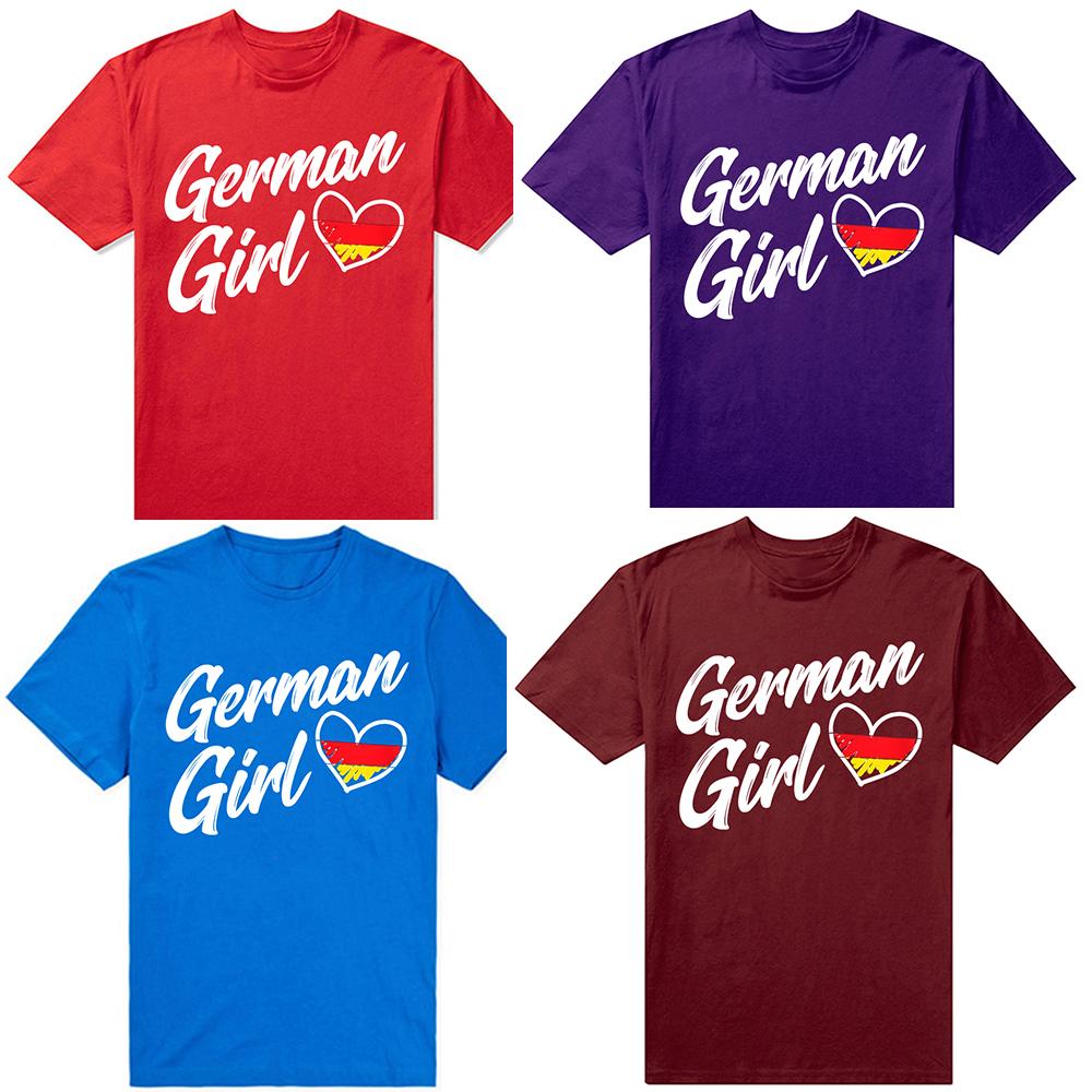 Funny Germany Funny Deutschland Flag German Girl Tshirts Men Womens Fashion Casual Tshirt 100 Cotton Loose Oversized T Shirt