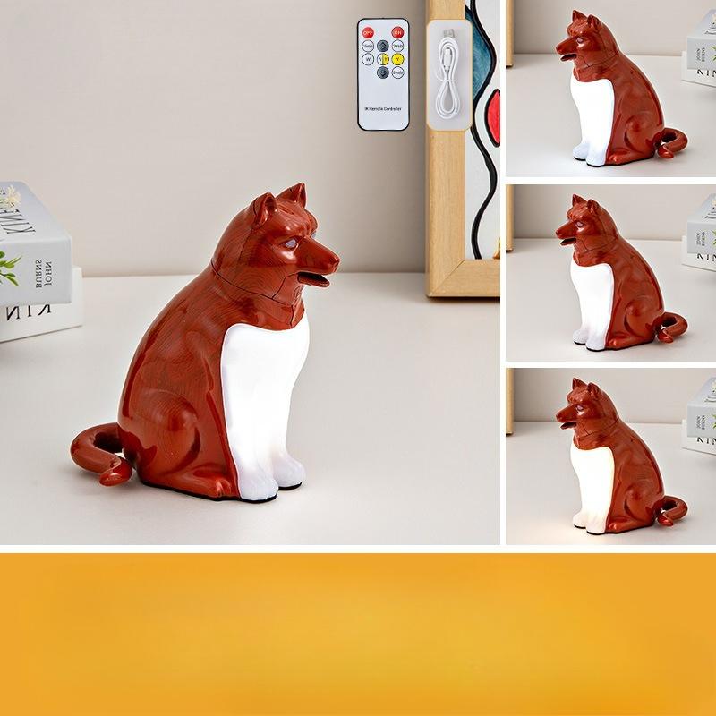 

1Pc Basic Bedside Bedroom USB Charging Lucky Dog Ornament Decorative Night Light Aromatherapy Creative Gift Desk Lamp
