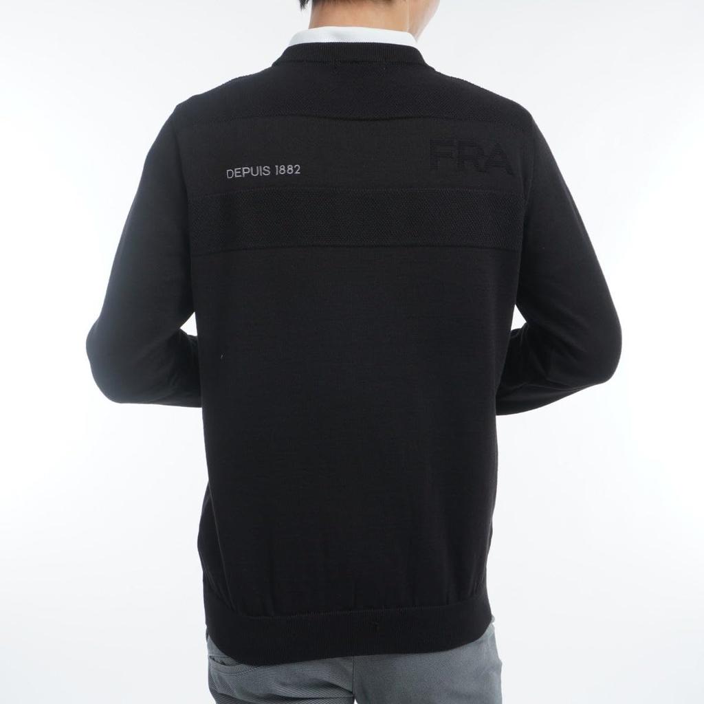 Coq Sportif Sweater Crew Neck Long Sleeve Simple Hand Washable Sporty Golf LG4FST01M BK00 [Le Golf] Men's (Black)