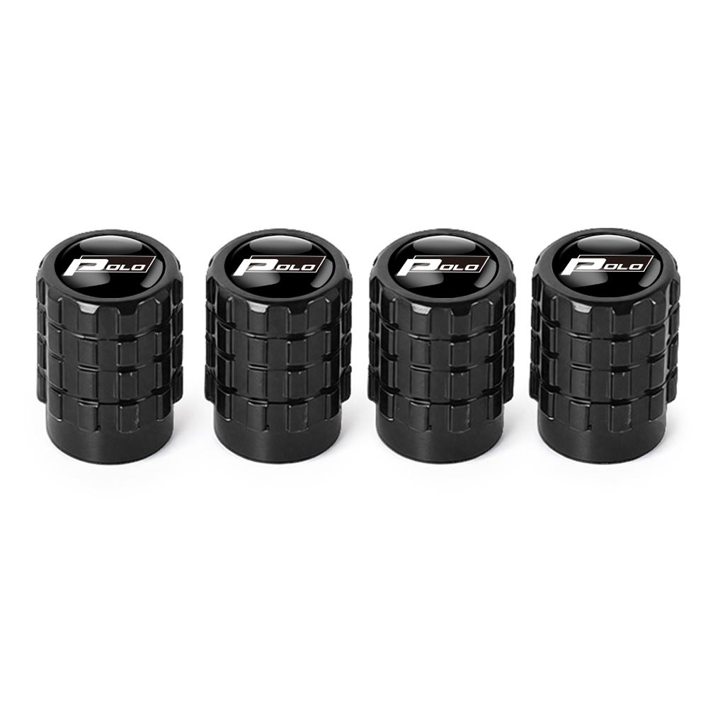 4PCS Metal Volkswagen Car Logo Wheel Tire Air Valve Dust Caps Accessories for VW GTI Caddy Golf Polo CC Passat Lavida mk5 Touran