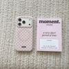 Magnetic Powder Blue & White Polka Dot iPhone 14/13 Compatible ProMax Case with Round Edges