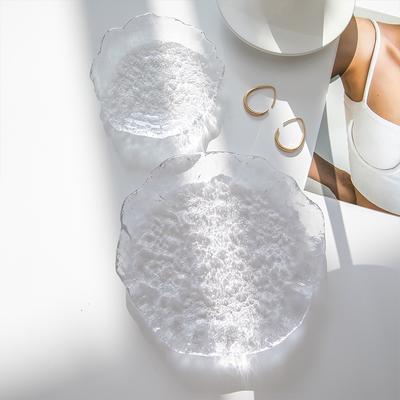 Glas-Ablageschale, transparenter Teller, Tischdekorationsschale, Schmuck-Displayschale, Home-Desktop-Zubehör, Foto-Requisiten