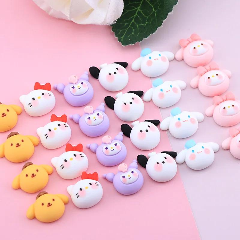 20 Pieces Of Cartoon Small Dog Cute Animal Series Resin Handmade Diy Jewelry Gifts Hair Clip Accessories