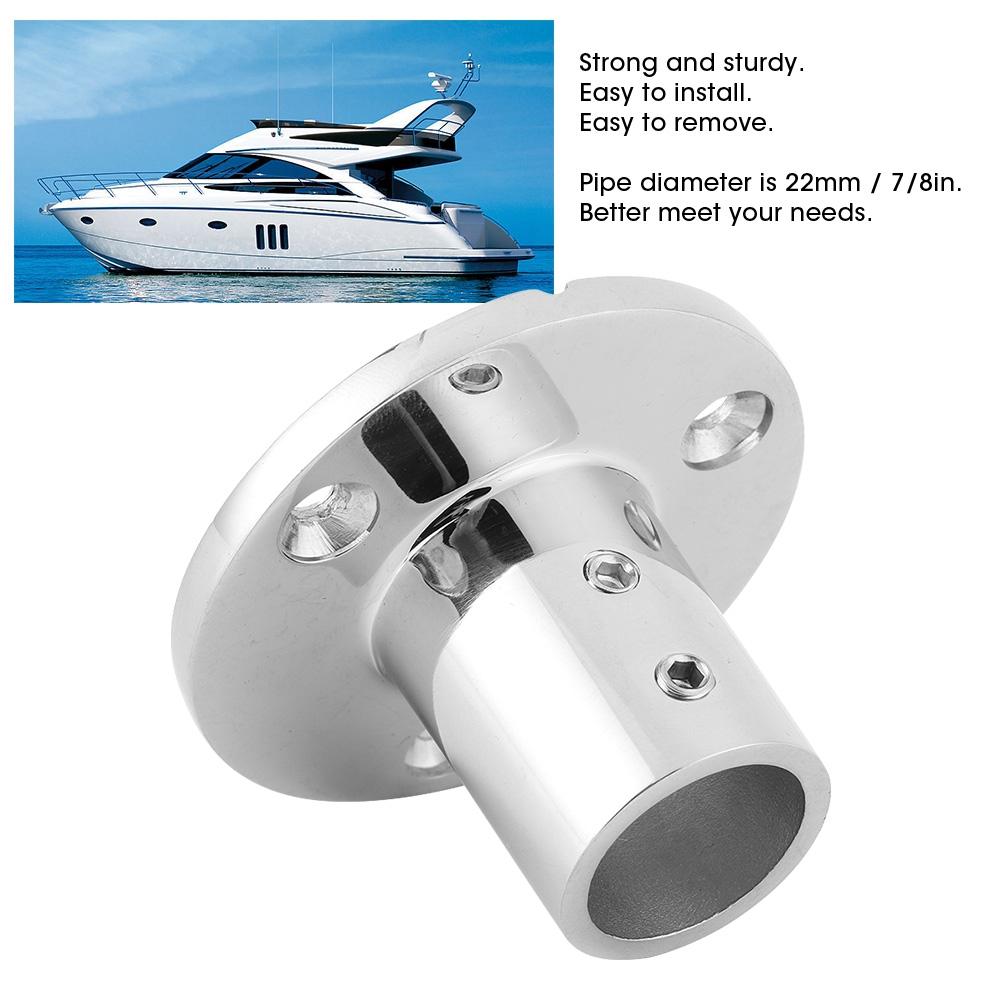 Boat Handrail Round Base 90 Degree 22mm Stainless Steel Boat Hand Rail Fittings Marine Accessories