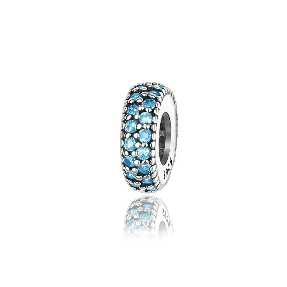 Colorful Full Diamond Charms Metal Love Blooming Rose Round Beads Pendant Fit Original Bracelets Necklace Accessory Elegant Fashion Beautiful Lovely