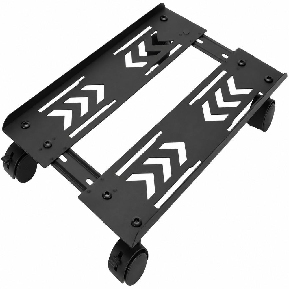 4 Caster Wheels Computer Tower Stand Carbon Steel Adjustable PC Tower Stand PC Stand  For Students