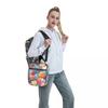 Borsa Termica per Pranzo con Fantasia Cuori Colorati per Bambini, Borsa Frigo Scolastica, Contenitore Termico per Cibo, Borsa Tote, Contenitori Portatili per Pranzo