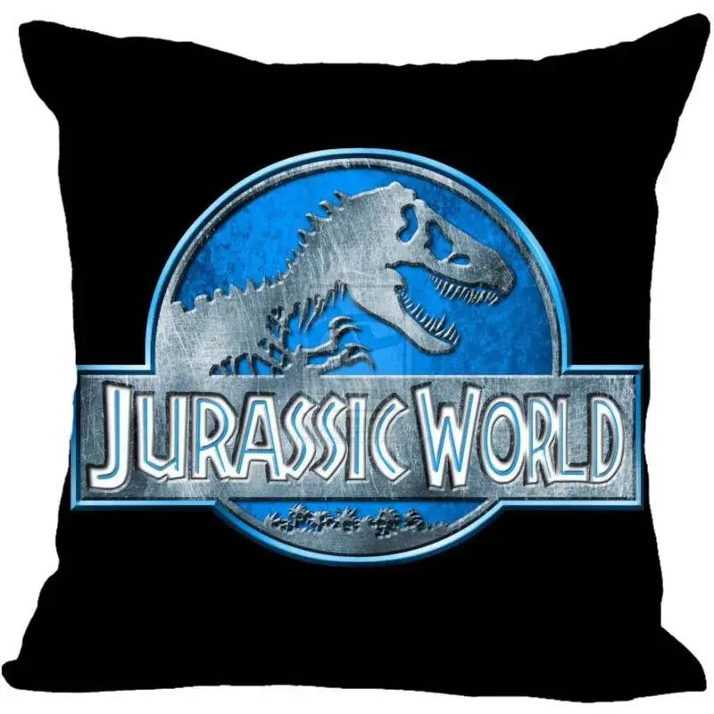 Custom Jurassic Park Logo Square Pillowcase Custom Zippered Pillow Cover Case 45x45cm(One Side)