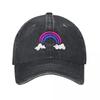 Bisexual Rainbow Baseball Cap Trucker Cap Custom Cap Golf Hat Genuine Hats for Unisex For Women  Unisexs