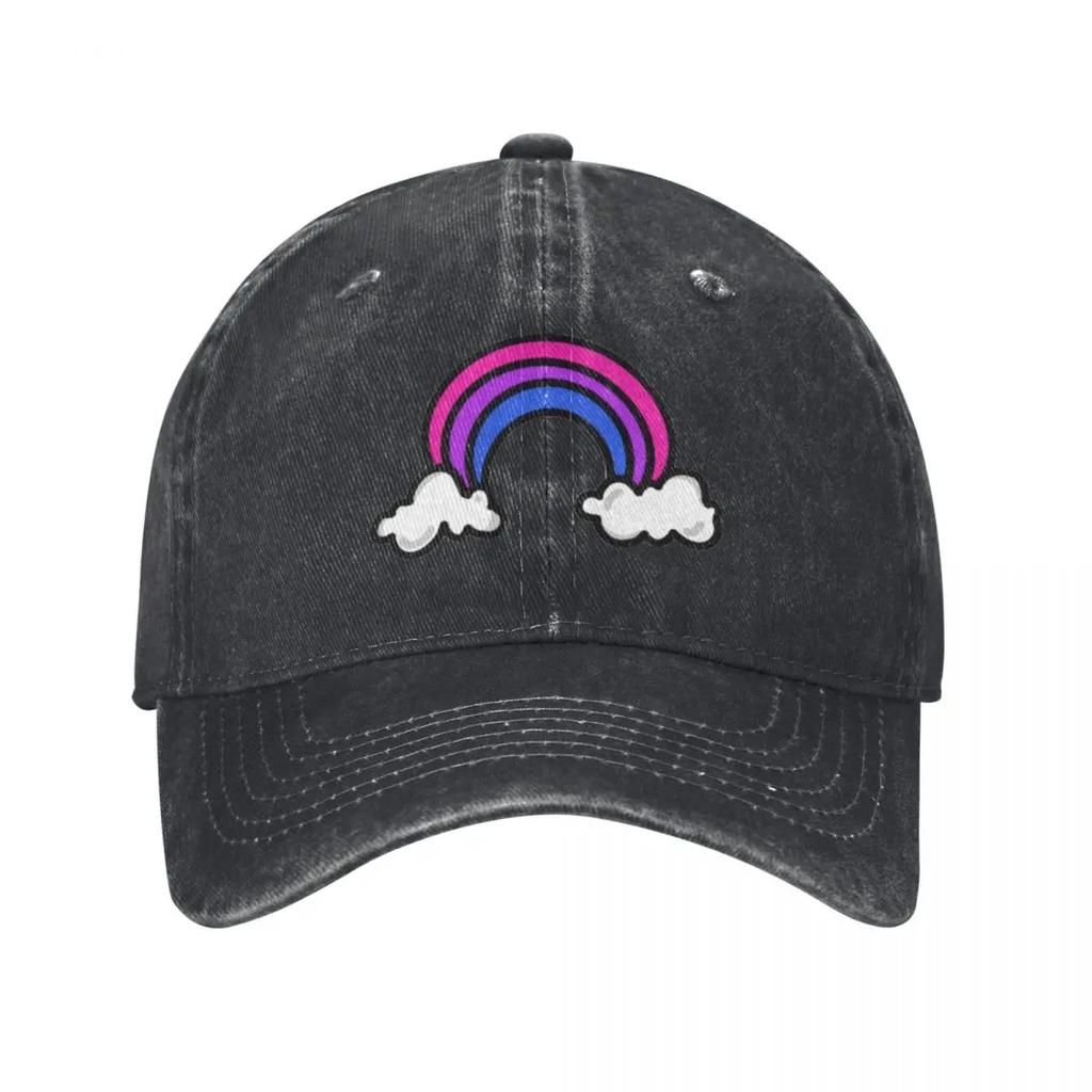 Bisexual Rainbow Baseball Cap Trucker Cap Custom Cap Golf Hat Genuine Hats for Unisex For Women Unisexs