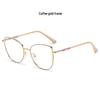 Retro Cat Eye Blue Light Blocking Glasses for Women with Photochromic Lenses & Spring Metal Legs