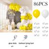 86PCS Yellow White Balloons Garland Arch Birthday Party Decor Balloon Kit Baby Shower Wedding Anniversary Graduation Decoration