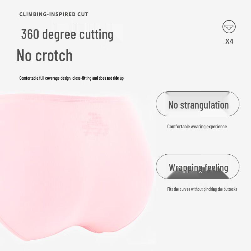 Ailier & Ouluola Girls' Antibacterial Cotton Underwear 4-Pack