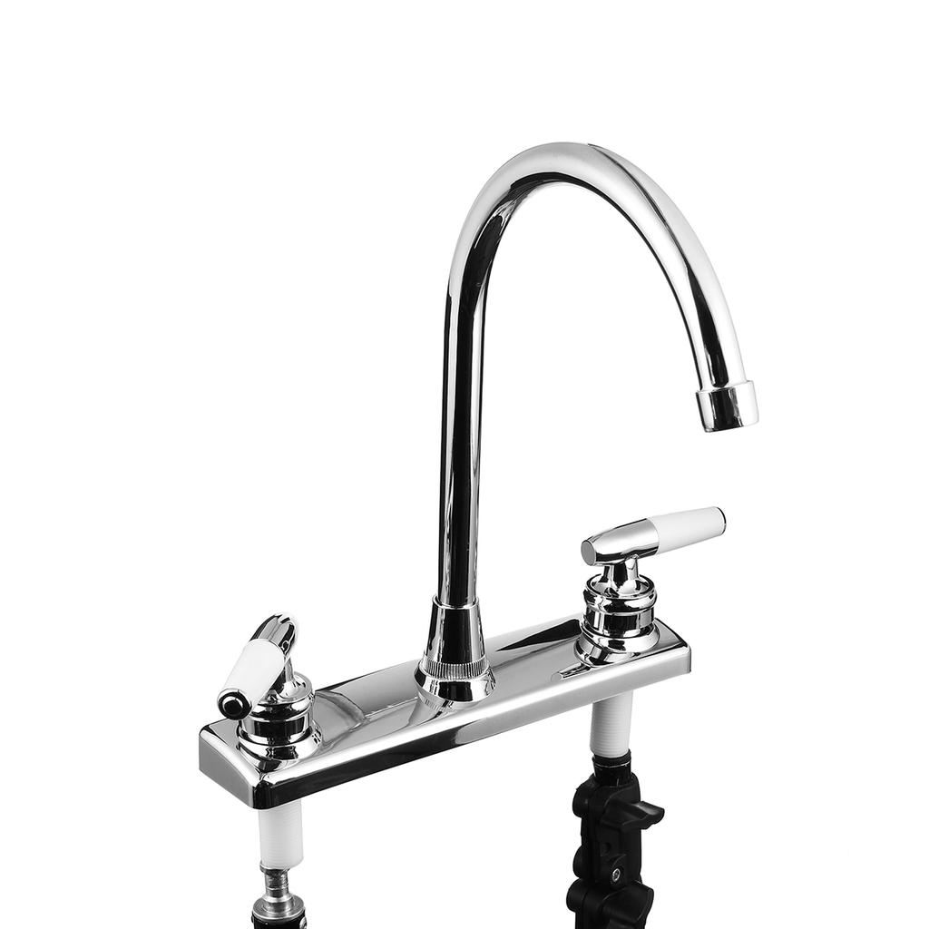 Kitchen Faucet Dual Handles Hot & Cold Basin Sink Mixer Tap for RV Mobile Home Kitchen Faucet Dual Handles Hot & Cold Basin Sink Mixer Tap for RV Mobile Home