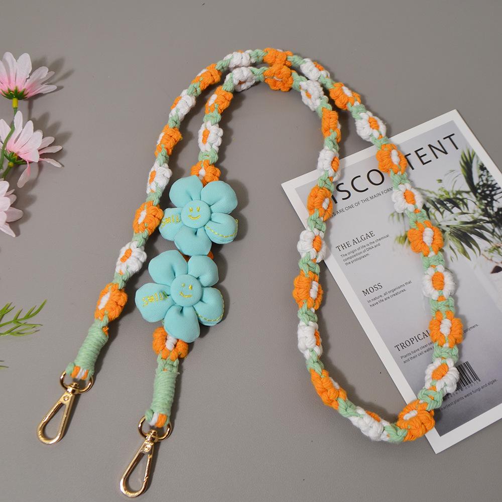 Bohemian Daisy Flower Woven Phone Lanyard - Colorful, Fashionable & Versatile