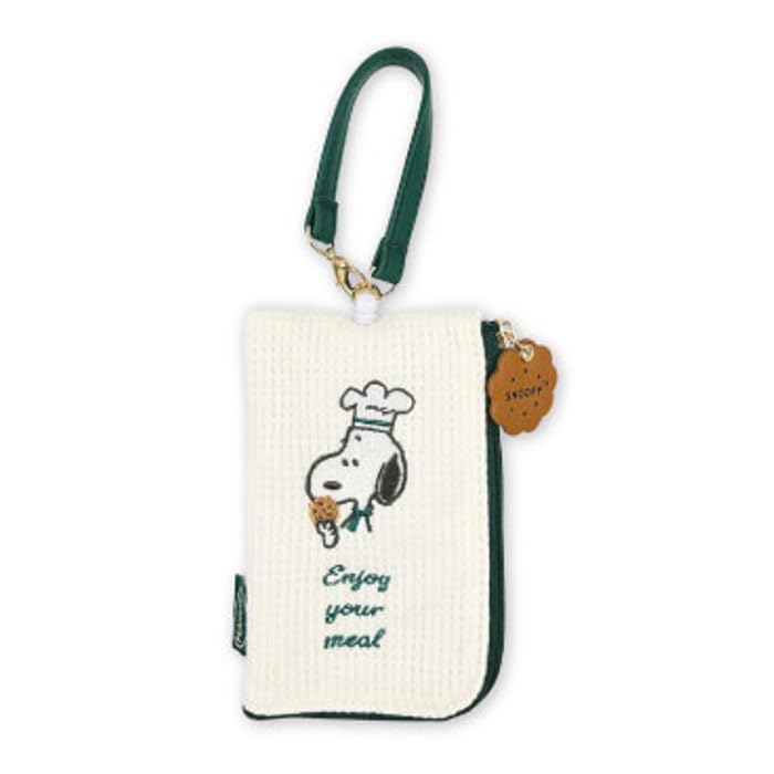 Marimo Craft Snoopy Snack Time Chef Series Key Pass W80 x H130 x Pouch, Green, Approx. D10mm, SPCQ-695 зелёный