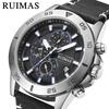 Uhr Herrenuhr Chronograph Kalender Leuchtend Wasserdicht Leder Herrenuhr 572G