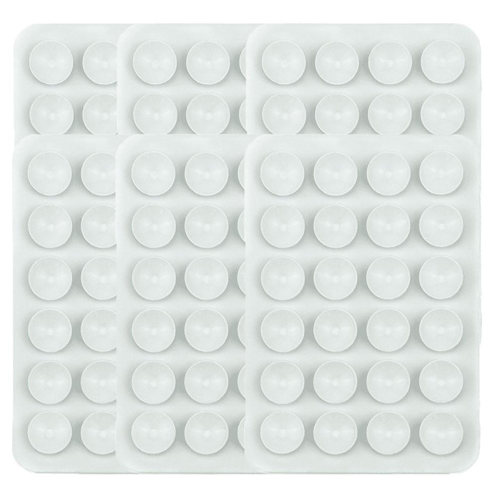 6/3/1 Stück Saugnapf Wandständer Matte Multifunktionaler Silikon-Saugnapf-Handyhalter Quadratische Rutschfeste Einseitige Lederhülle Halterung