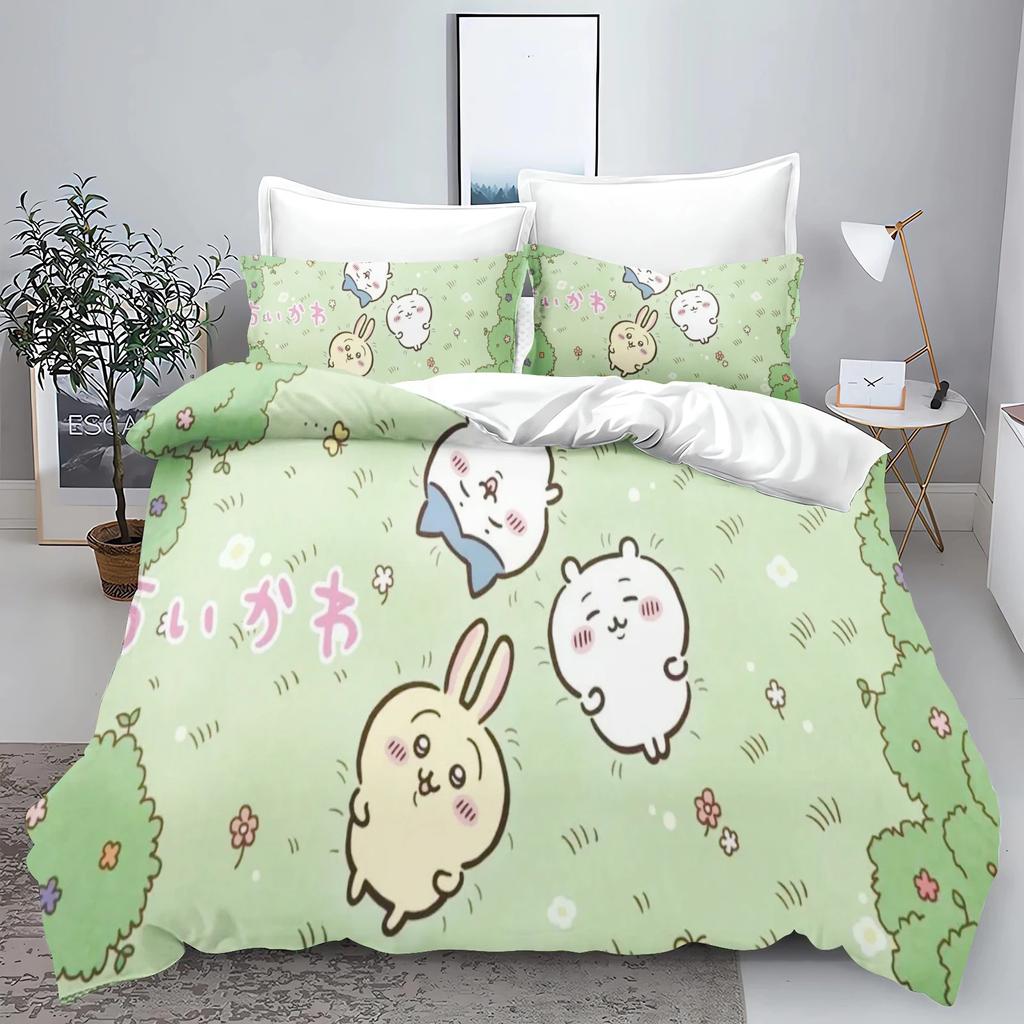 Chiikawa Bed Cover Collection Bed Cover 3-Piece Collection 1 Quilt Cover Universal, Suitable For Children And Adults Covers Twin Size Size Sets