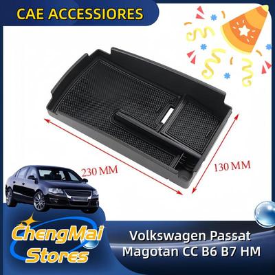 Auto Innenraum Mittelkonsole Armlehnenbox Aufbewahrungsschale Behälter Halter Passend Für Volkswagen Passat Magotan CC B6 B7 HM