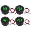 Round Panel Voltage Meter LED Digital Display Car Voltage Gauge Waterproof Voltmeter Volt Detector Tester