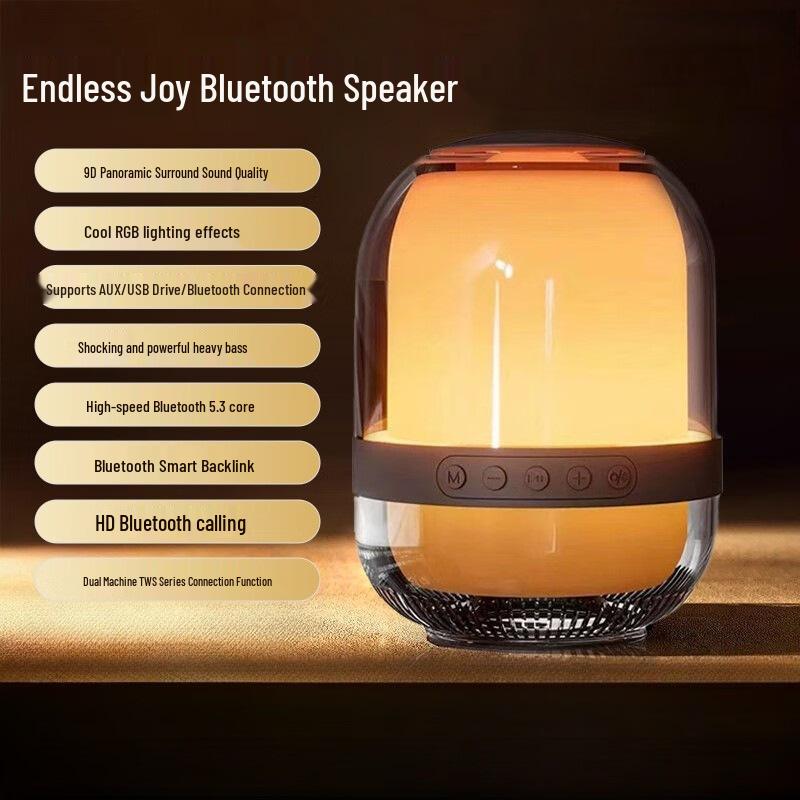 Portable Bluetooth Speaker - High-Quality Sound with Super Bass, Large Volume, Ideal for Home and Outdoor Use, Mini M9