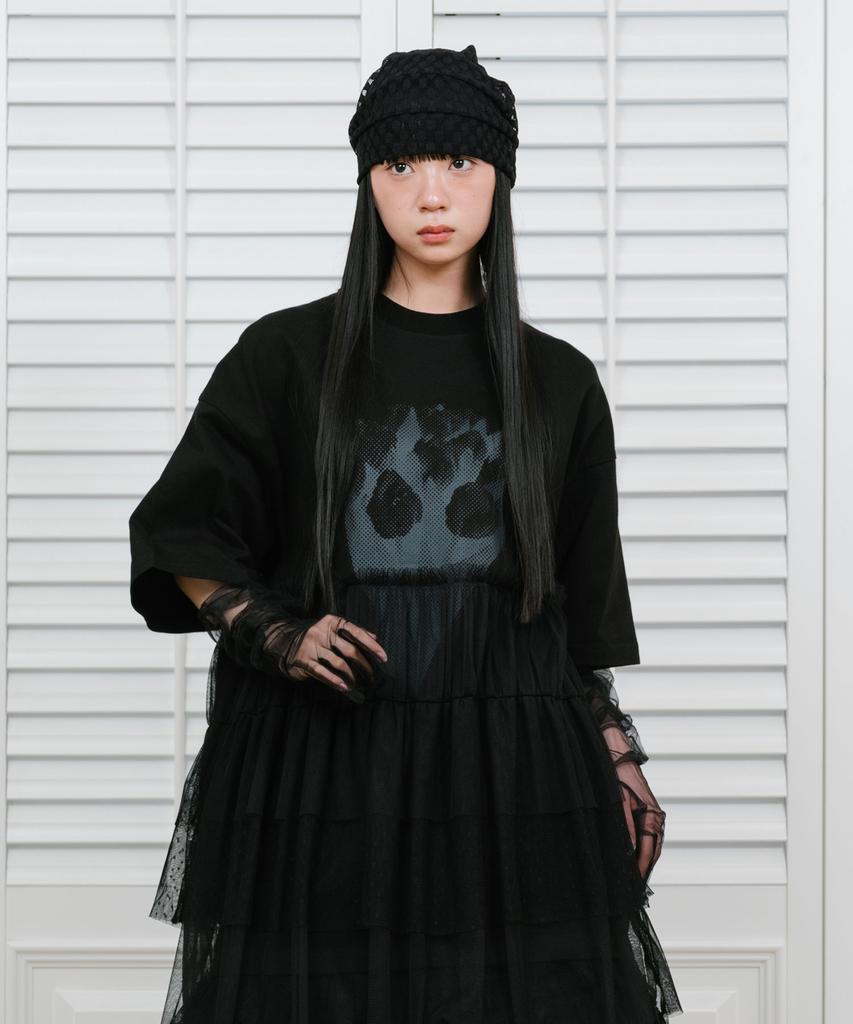 NICEGHOSTCLUB Ffats Tulle Dress Big Big Tee_Black(Ng2Gsut591A)
