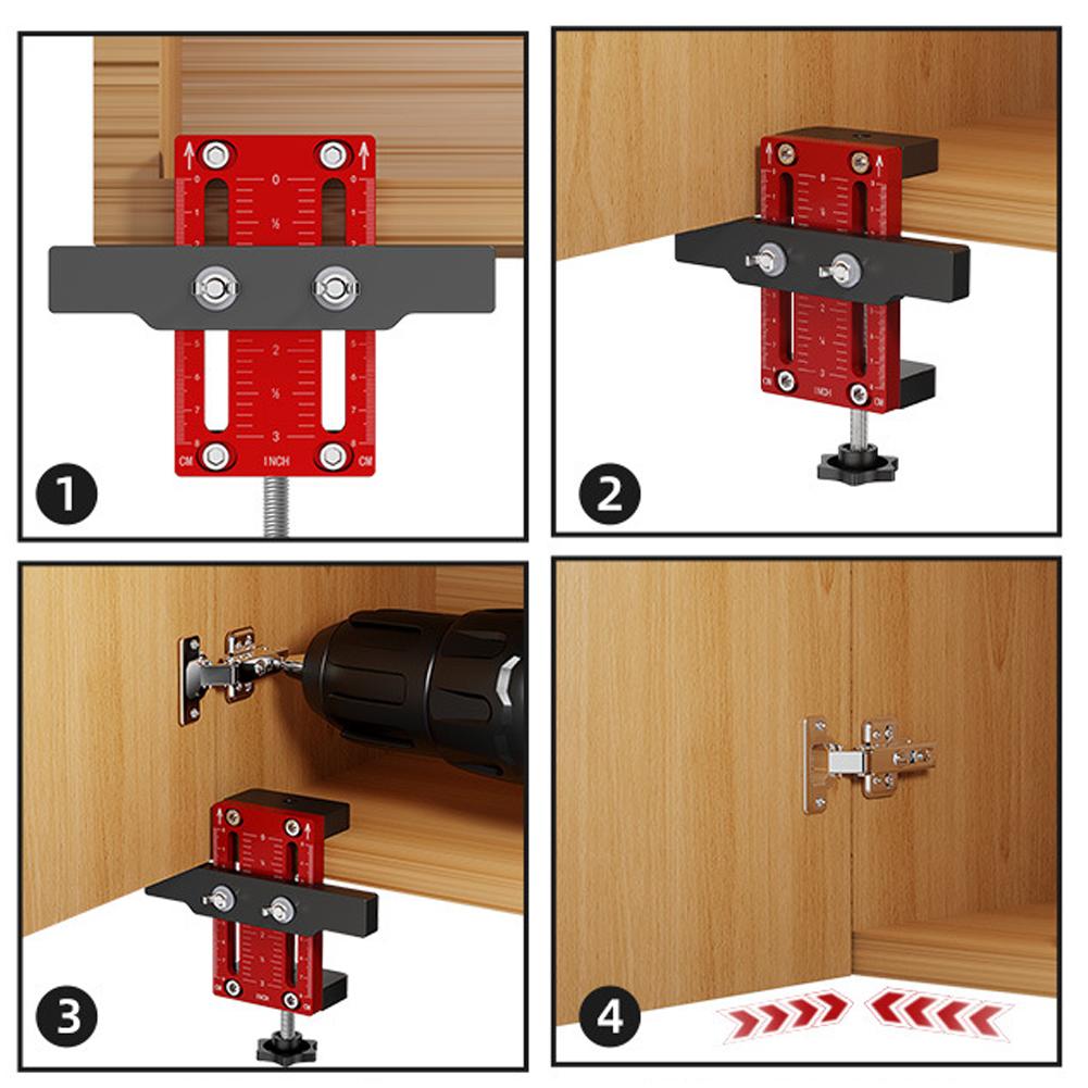 Cabinet Door Installation Positioner Versatile Hardware Jig High Protective Woodworking Tool for