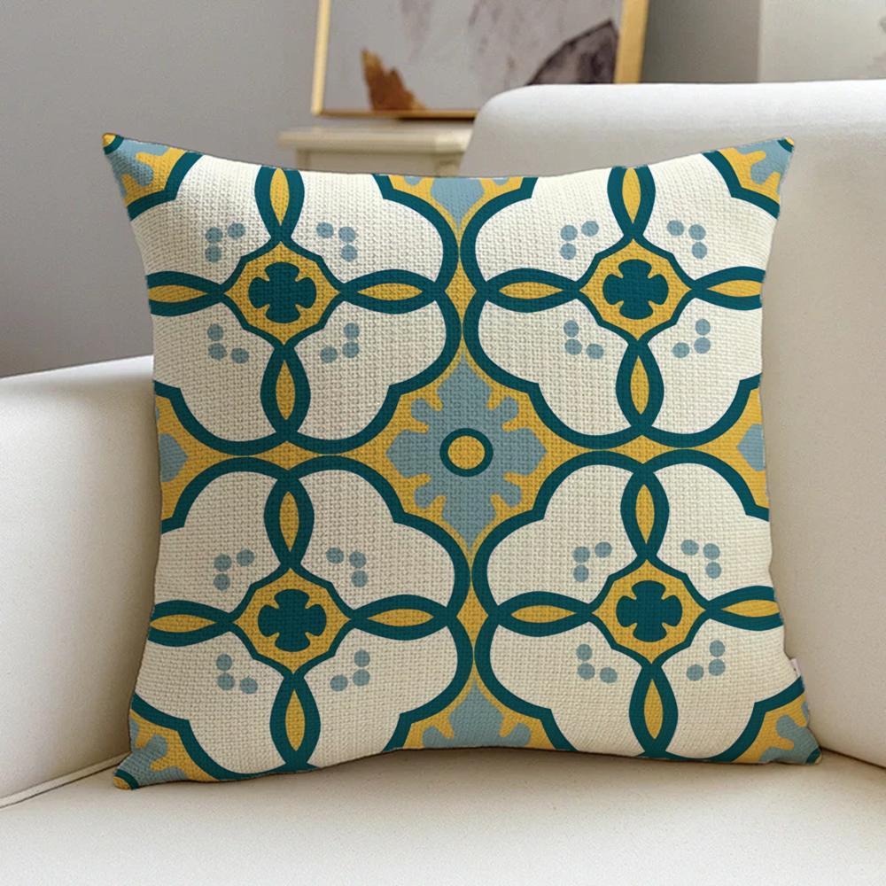 Little Busters Cushion Cover Cushion Cover Pillowcase, Anti-Mite Invisible Zipper, Linen Sofa Cushion